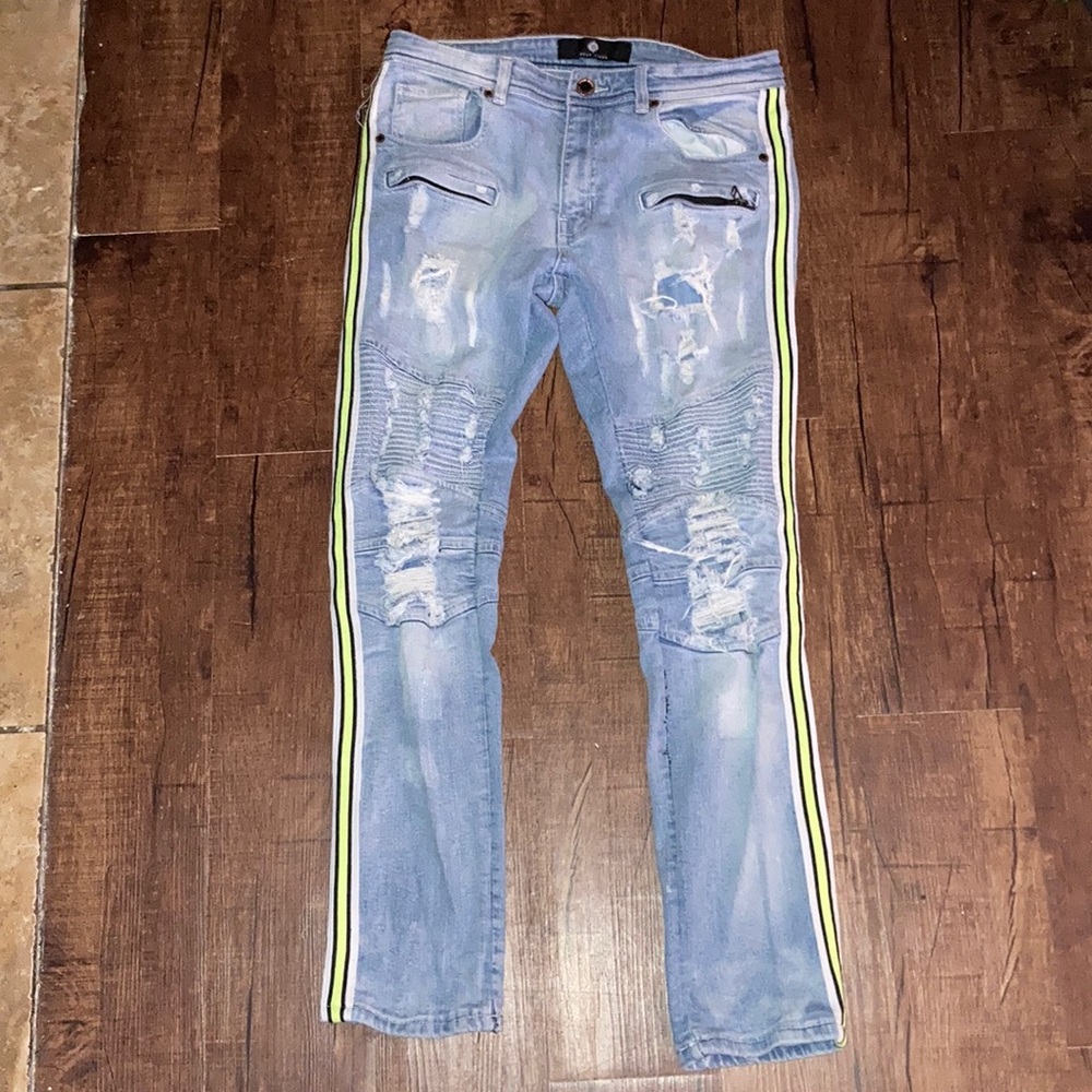 Color Striped Jeans